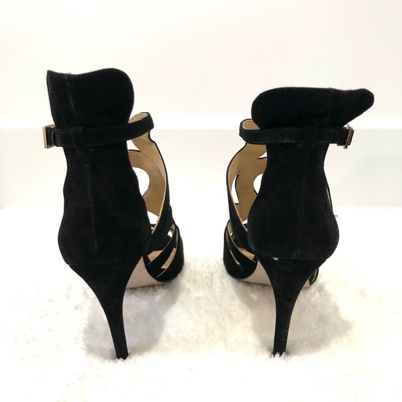 Zara Black Suede Heeled Sandals - Picture 3 of 3